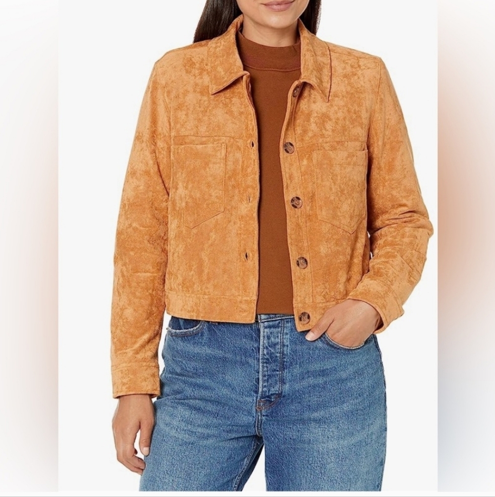 NWOT Blank NYC Women's Camel Faux Suede Jacket